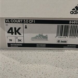 Adidas VL Court Sneakers in Light Blue and White